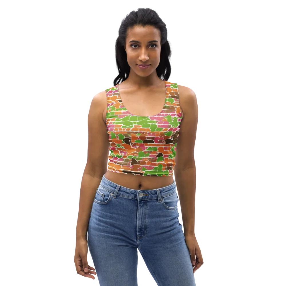 Gallery Crowd on Crop Top — Front
