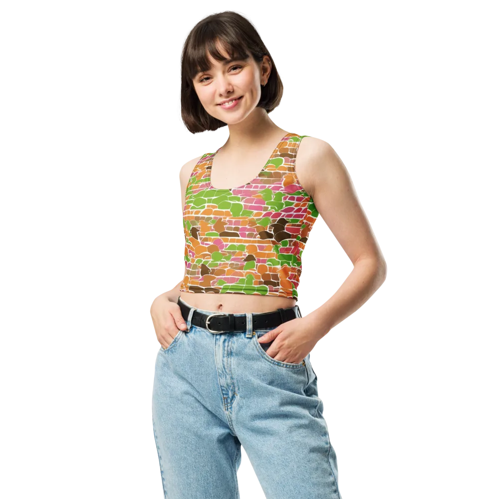 Gallery Crowd on Crop Top — Front