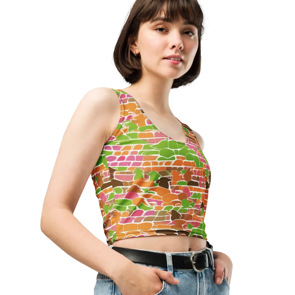 Gallery Crowd on Crop Top — Right Front