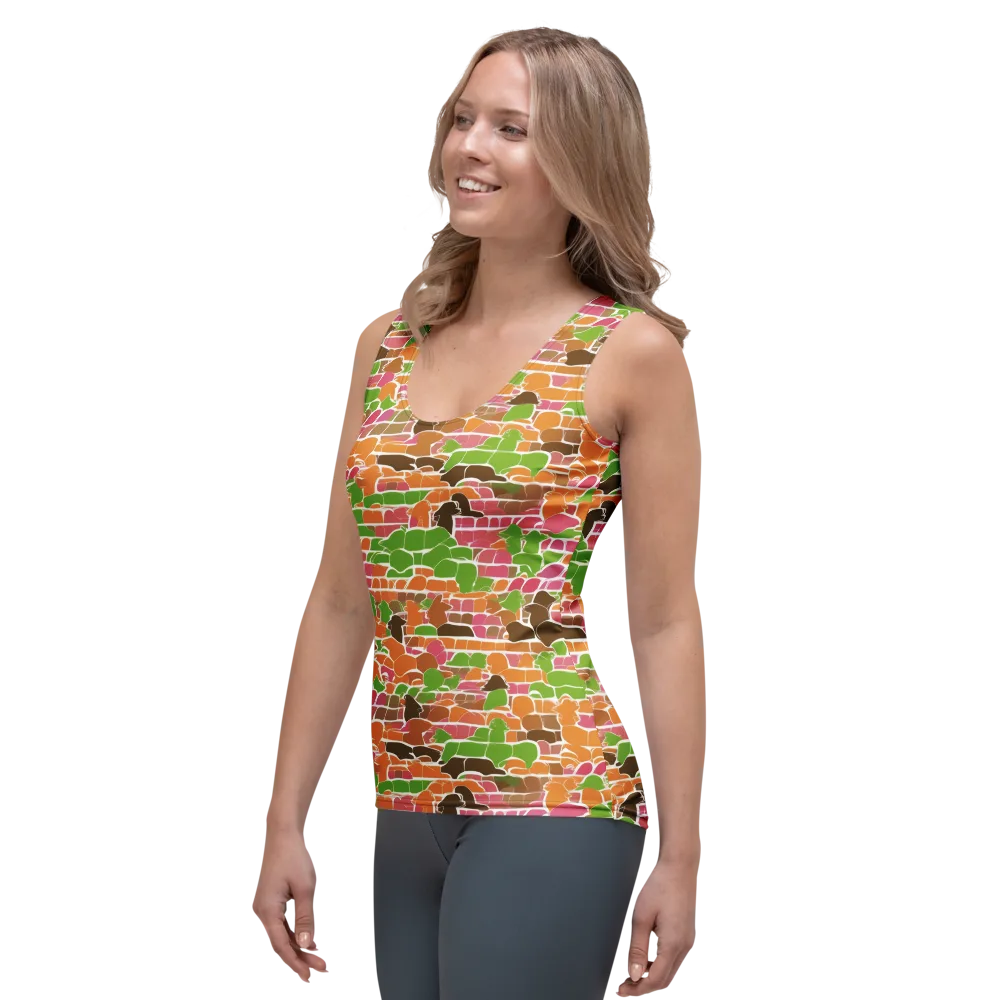 Gallery Crowd on Women's Tank Top — Left Front