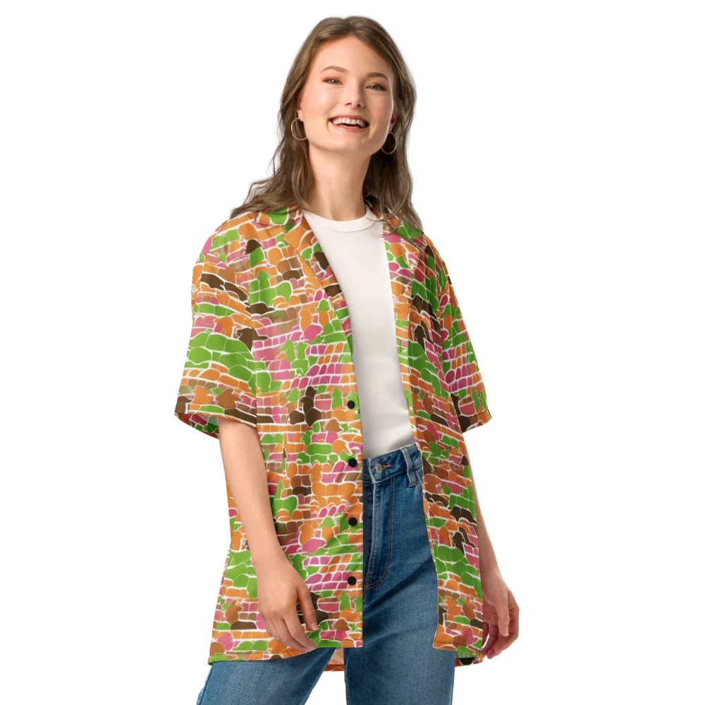 Gallery Crowd on Button Shirt — Front