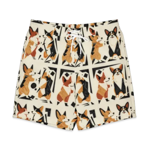 Mod Dog Parade on a Men's Board Shorts