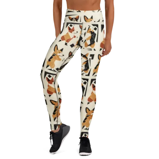 Mod Dog Parade on a Yoga Leggings
