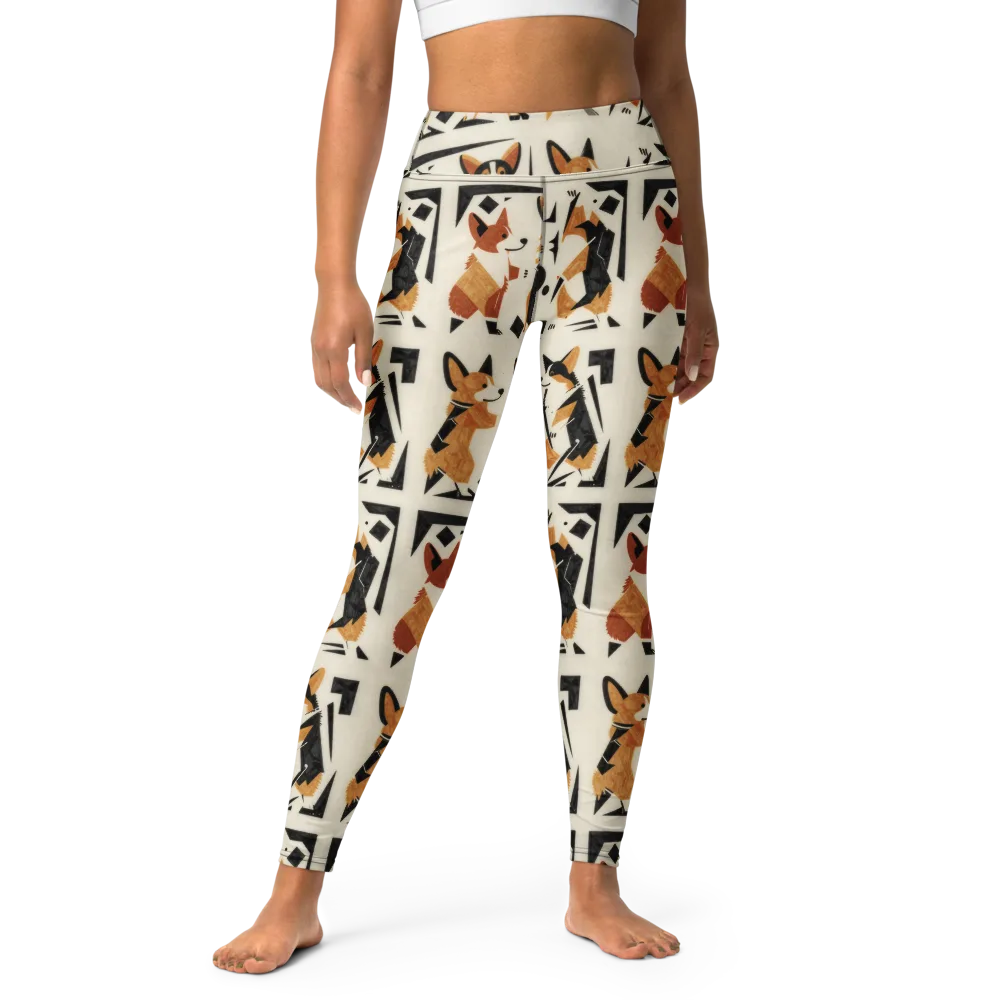 Mod Dog Parade on Yoga Leggings — Front