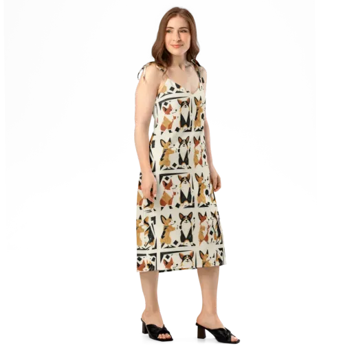 Mod Dog Parade on a Slip Dress