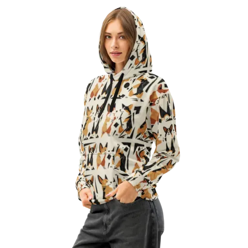 Mod Dog Parade on a Cotton Hoodie