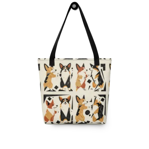 Mod Dog Parade on a Tote Bag