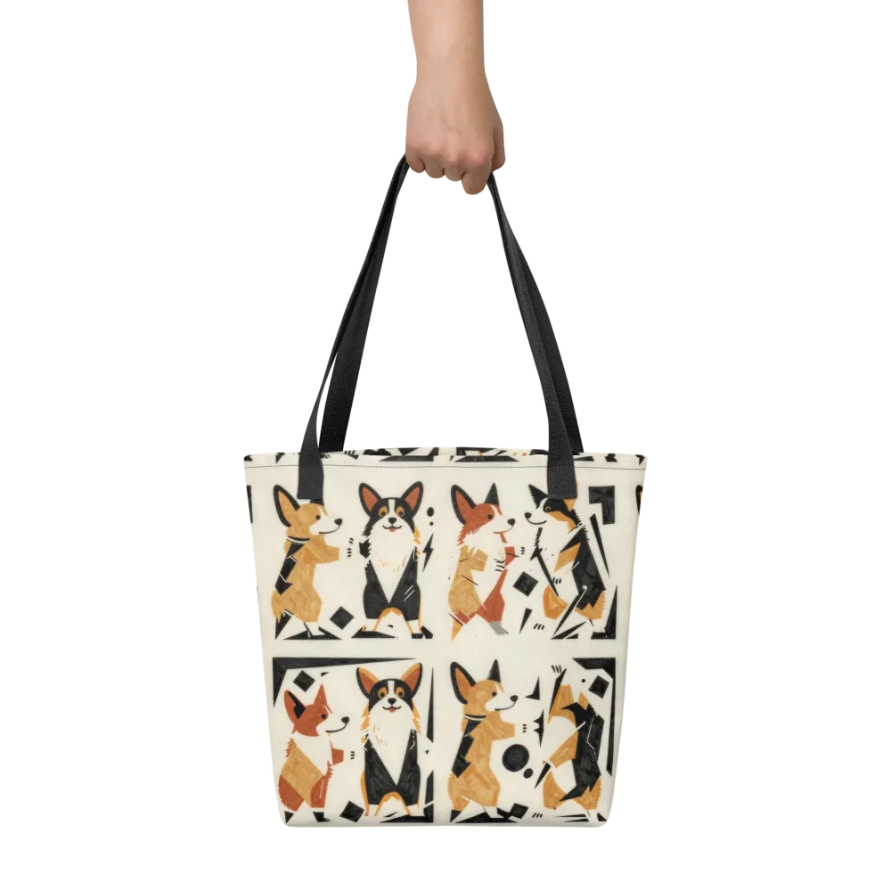 Mod Dog Parade on Tote Bag — Front