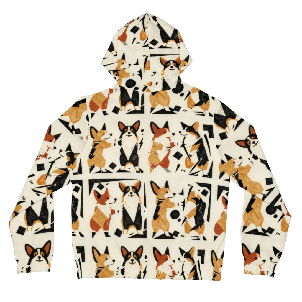 Mod Dog Parade on Women's Full-Zip Hoodie — Back