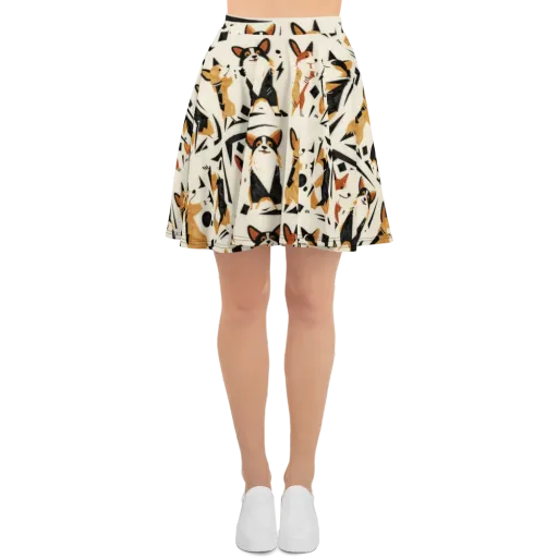 Mod Dog Parade on a Skater Skirt