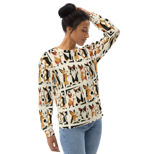 Mod Dog Parade on a Sweatshirt
