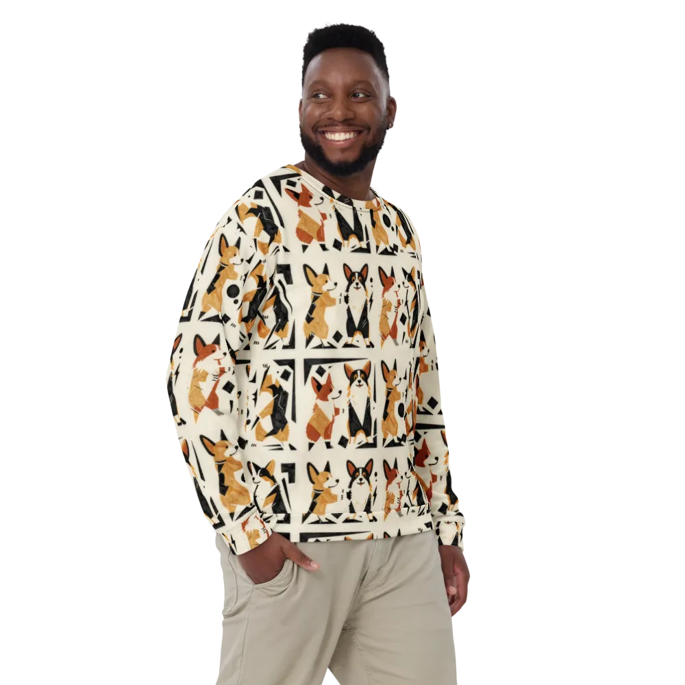 Mod Dog Parade on Sweatshirt — Front