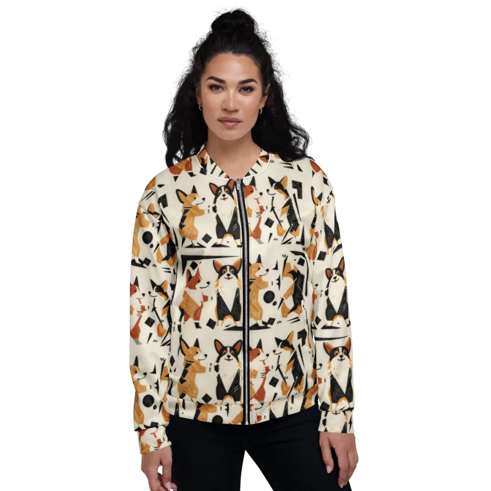 Mod Dog Parade on Bomber Jacket — Front