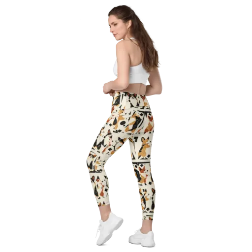Mod Dog Parade on a Leggings with Pockets