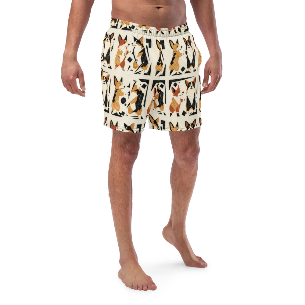 Mod Dog Parade on Swim Trunks — Front
