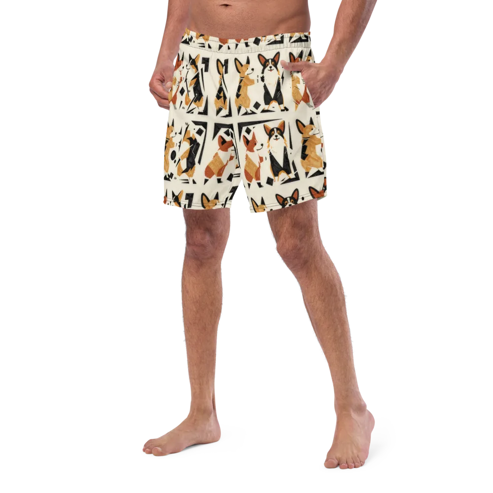 Mod Dog Parade on Swim Trunks — Left Front