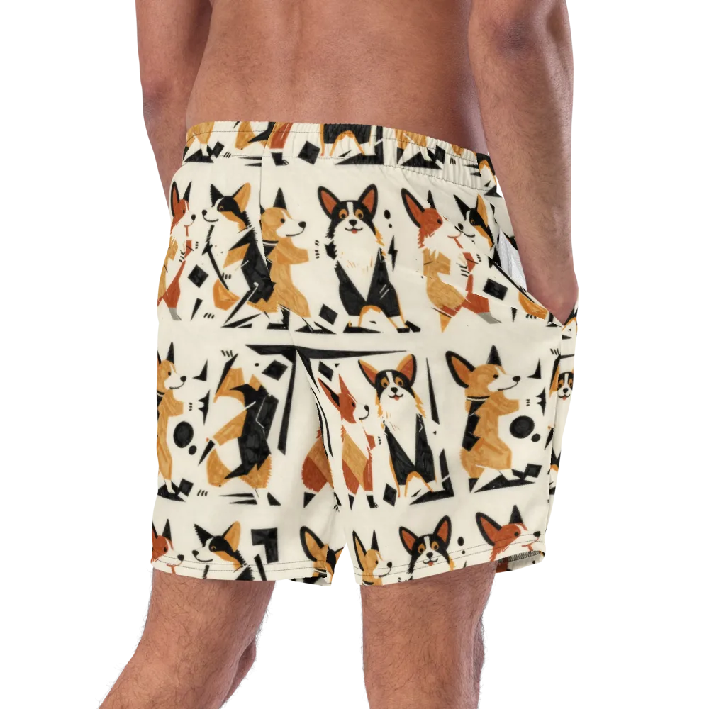 Mod Dog Parade on Swim Trunks — Right Back