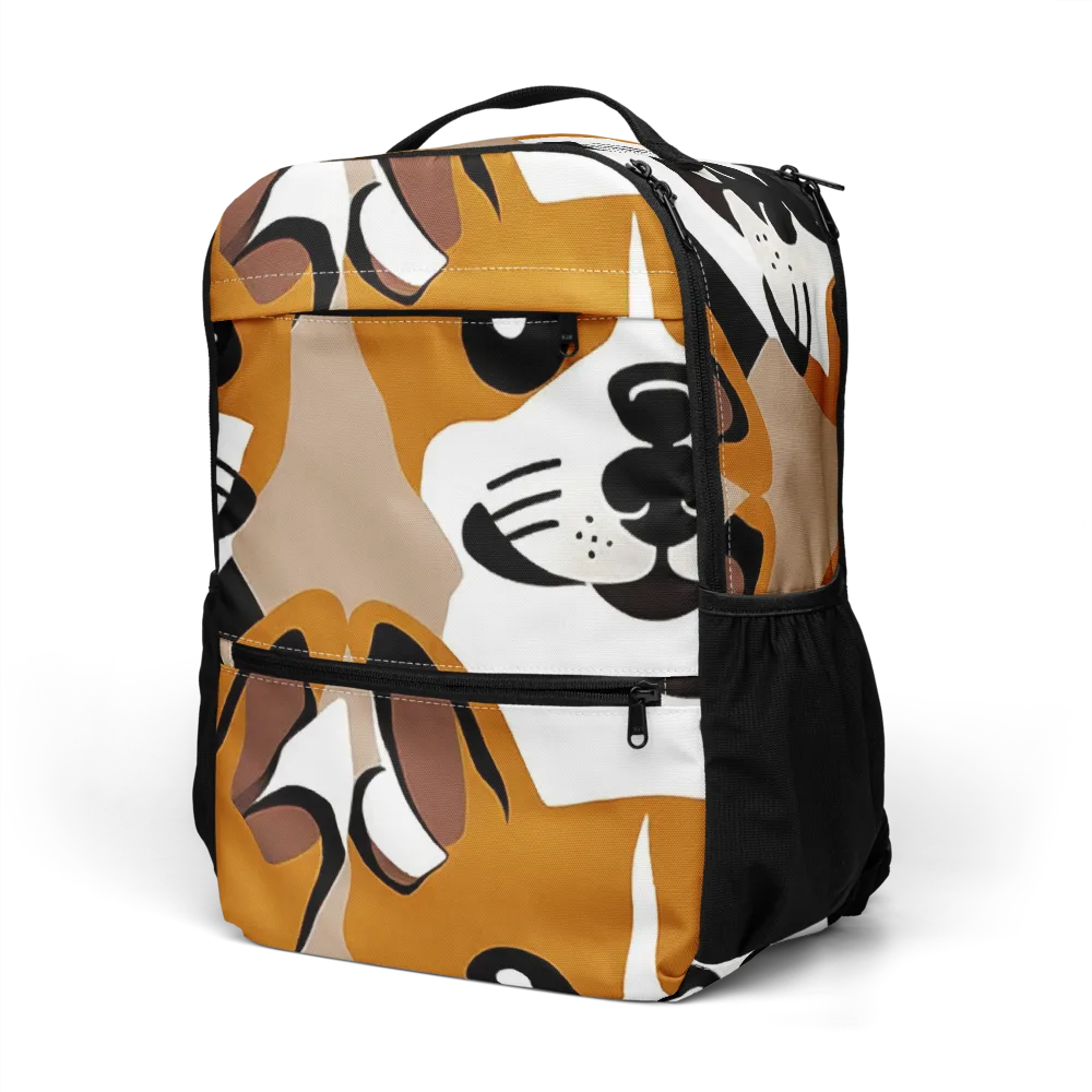 Cinnamon Paws on Utility Backpack — Left Front