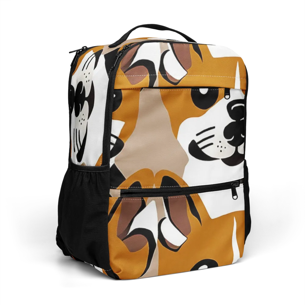 Cinnamon Paws on Utility Backpack — Right Front