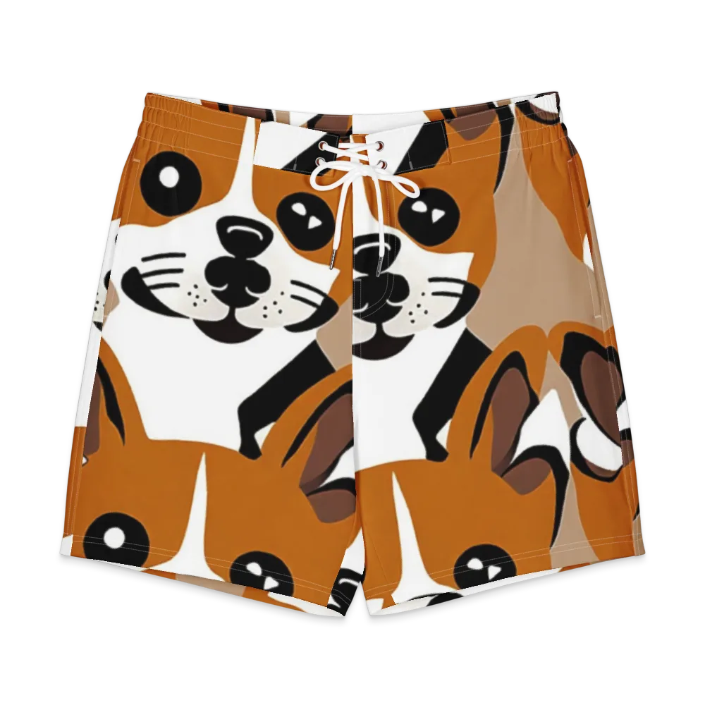 Cinnamon Paws on Men's Board Shorts — Front