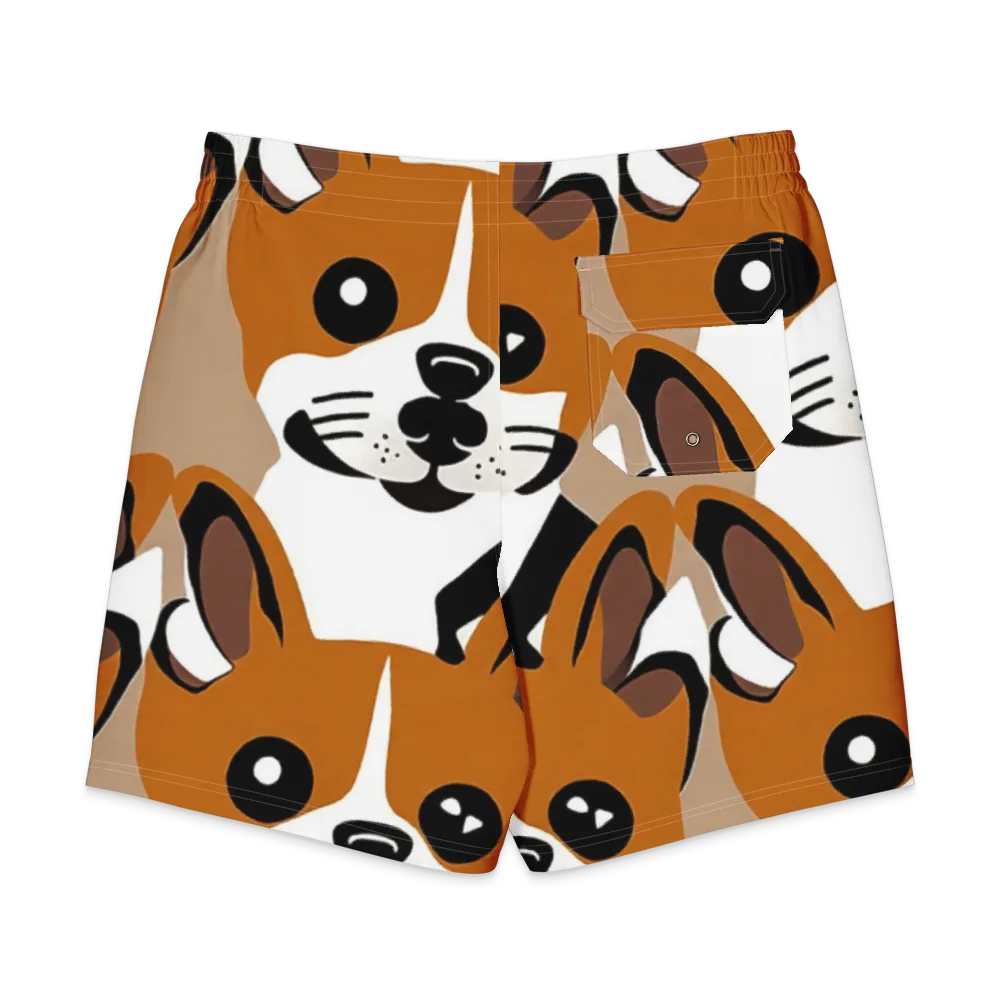 Cinnamon Paws on Men's Board Shorts — Back