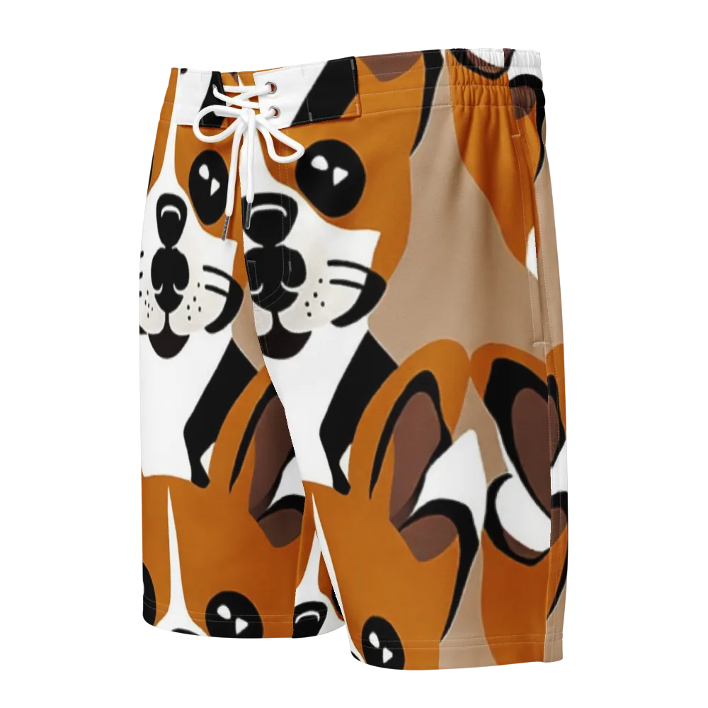 Cinnamon Paws on Men's Board Shorts — Front