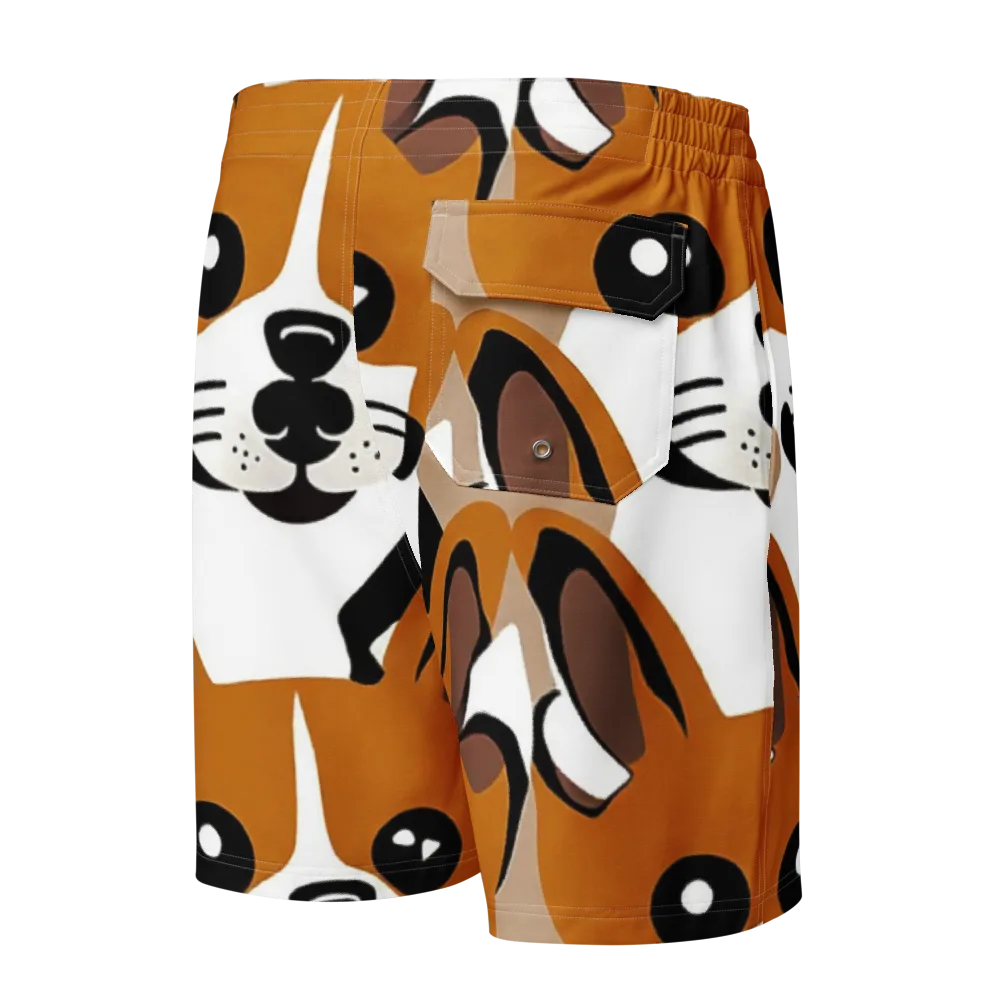 Cinnamon Paws on Men's Board Shorts — Back