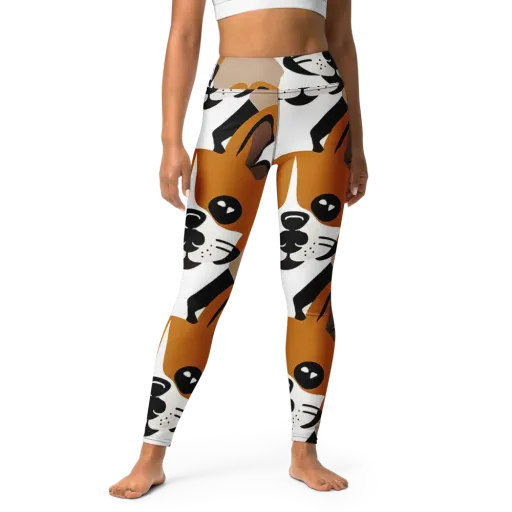 Cinnamon Paws on a Yoga Leggings