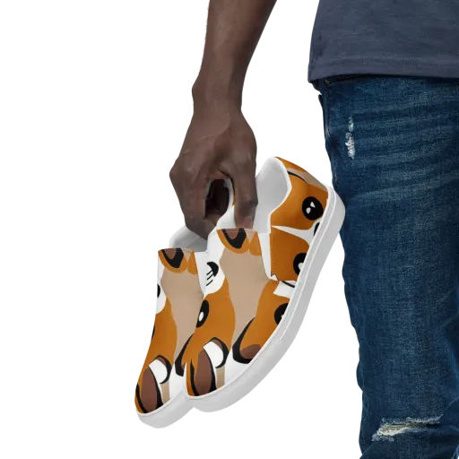 Cinnamon Paws on a Men's Slip-On Canvas Shoes