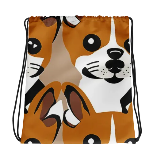 Cinnamon Paws on a Drawstring Bag
