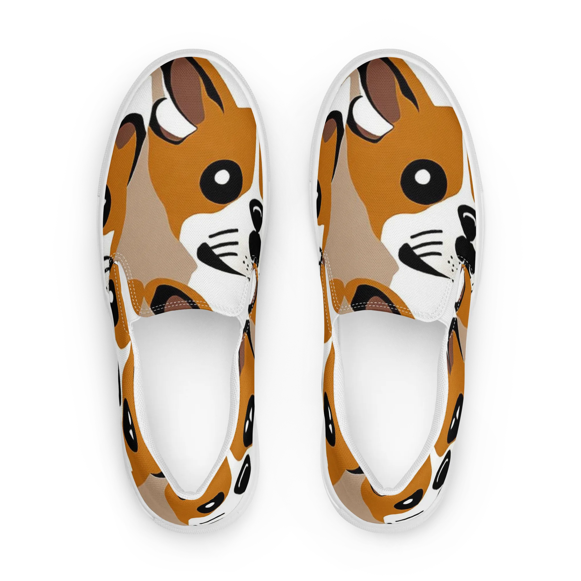 Cinnamon Paws on Women's Slip-On Canvas Shoes — Front
