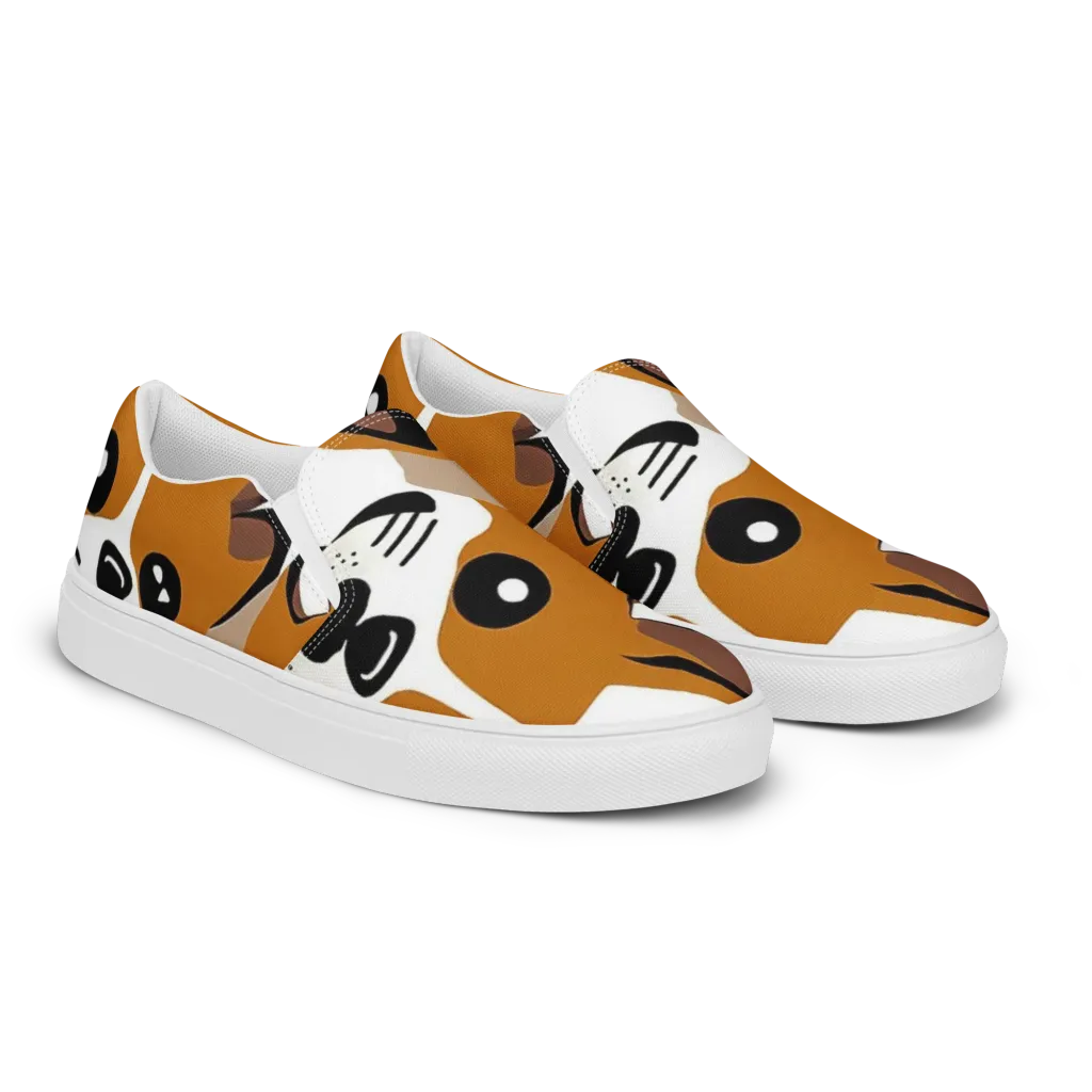 Cinnamon Paws on Women's Slip-On Canvas Shoes — Right Front