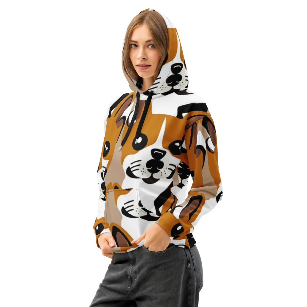Cinnamon Paws on Cotton Hoodie — Left Front