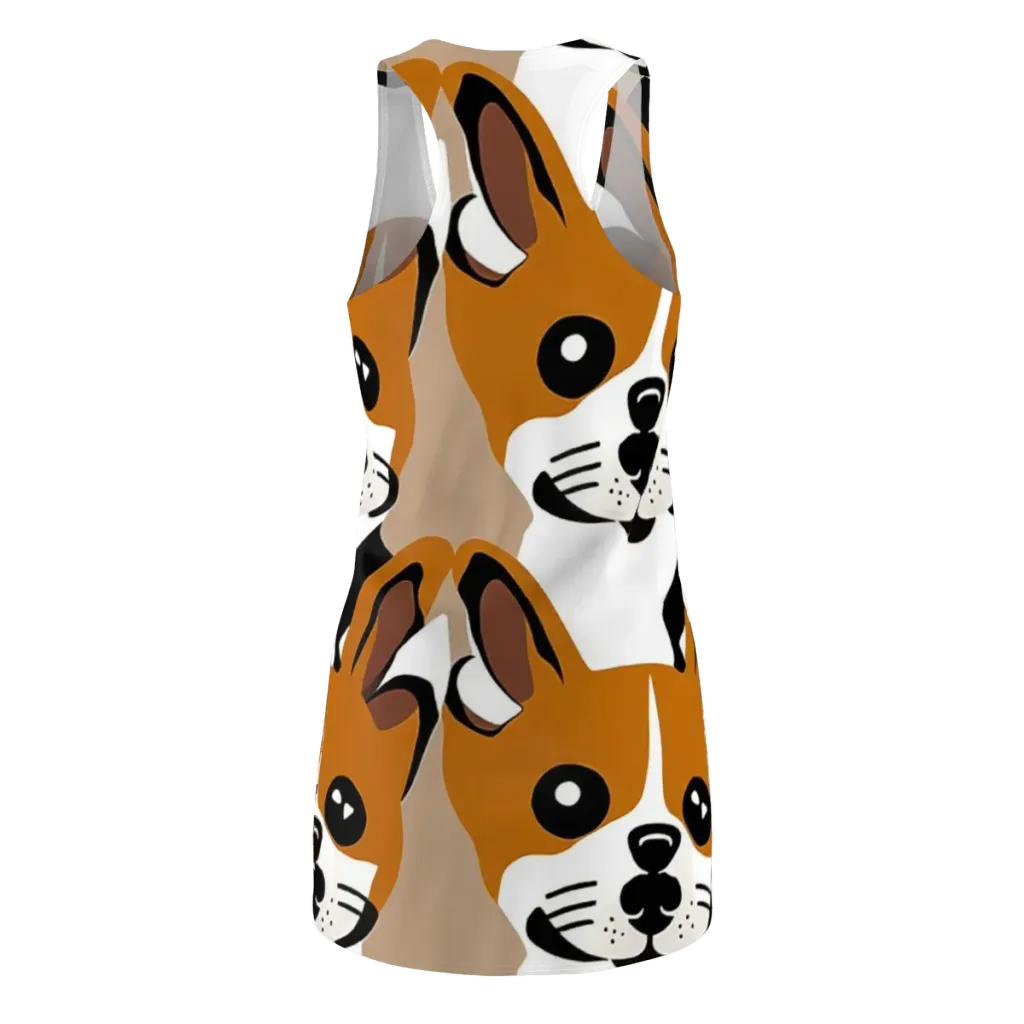 Cinnamon Paws on Racerback Dress — Back