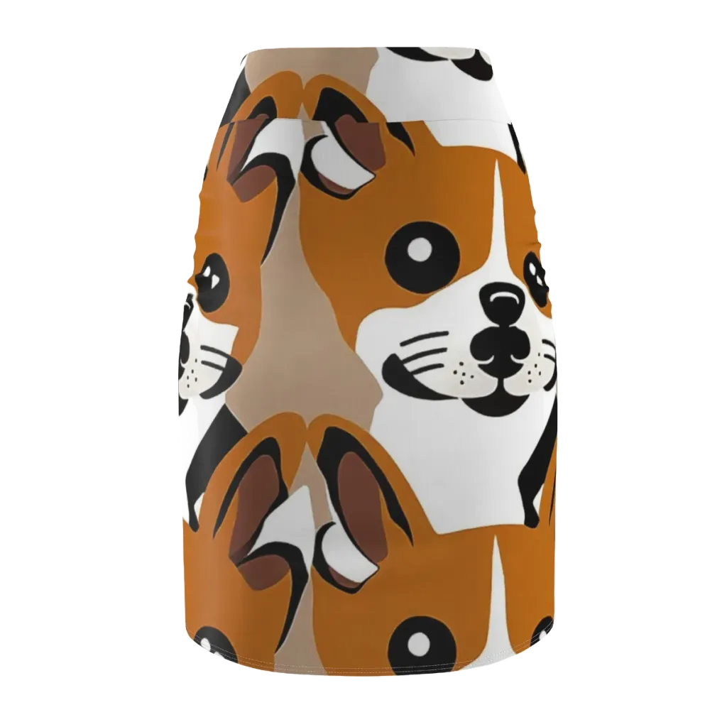 Cinnamon Paws on Pencil Skirt — Back