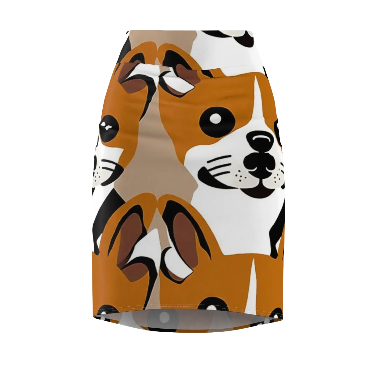 Cinnamon Paws on Pencil Skirt — Front