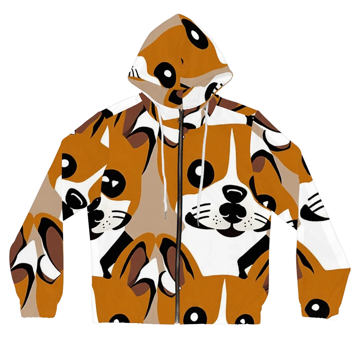 Cinnamon Paws on Women's Full-Zip Hoodie — Front
