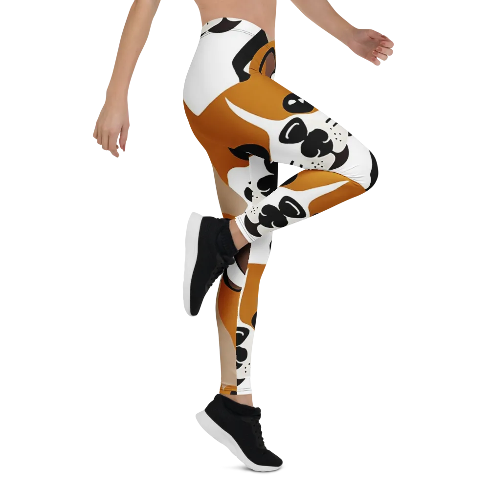 Cinnamon Paws on Leggings — Right