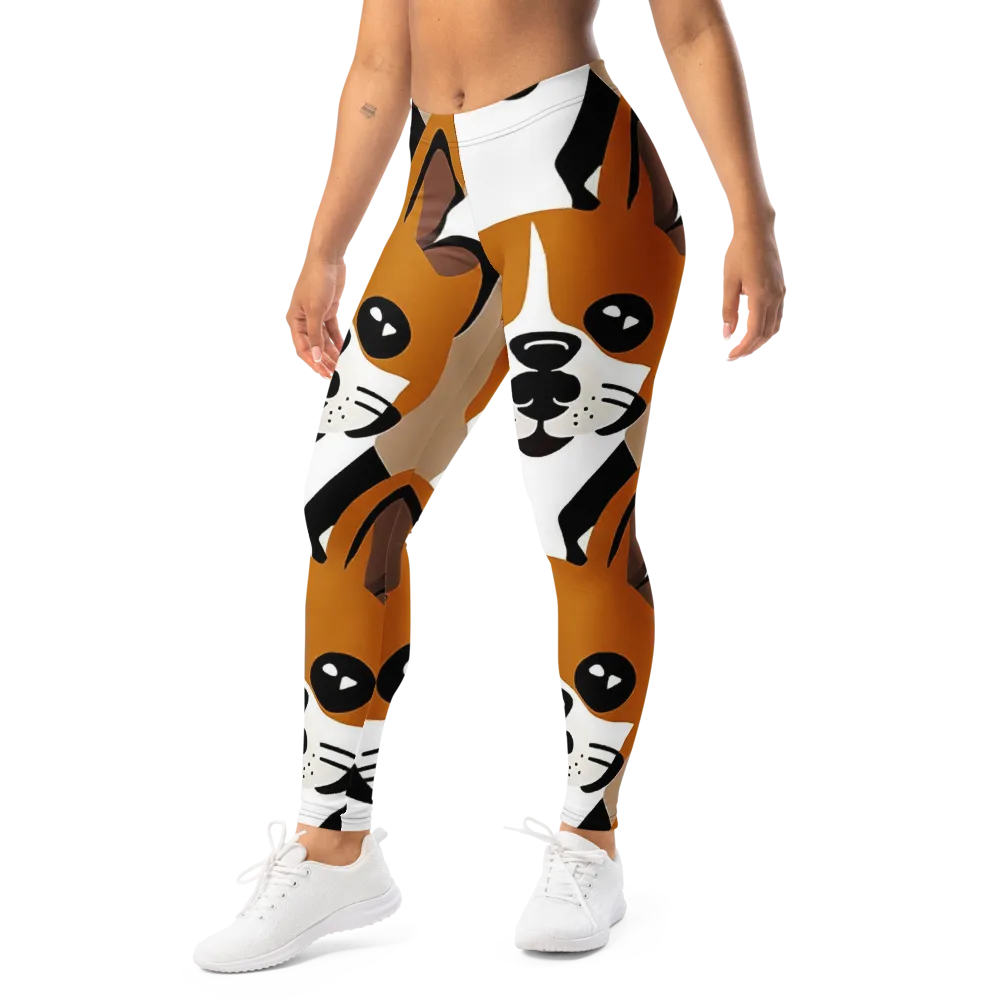 Cinnamon Paws on Leggings — Left Front