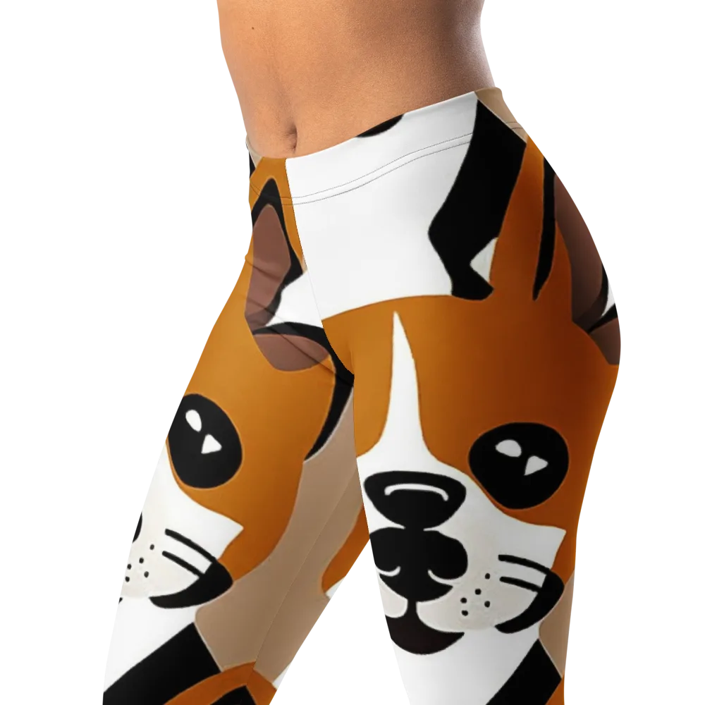 Cinnamon Paws on Leggings — Left Front
