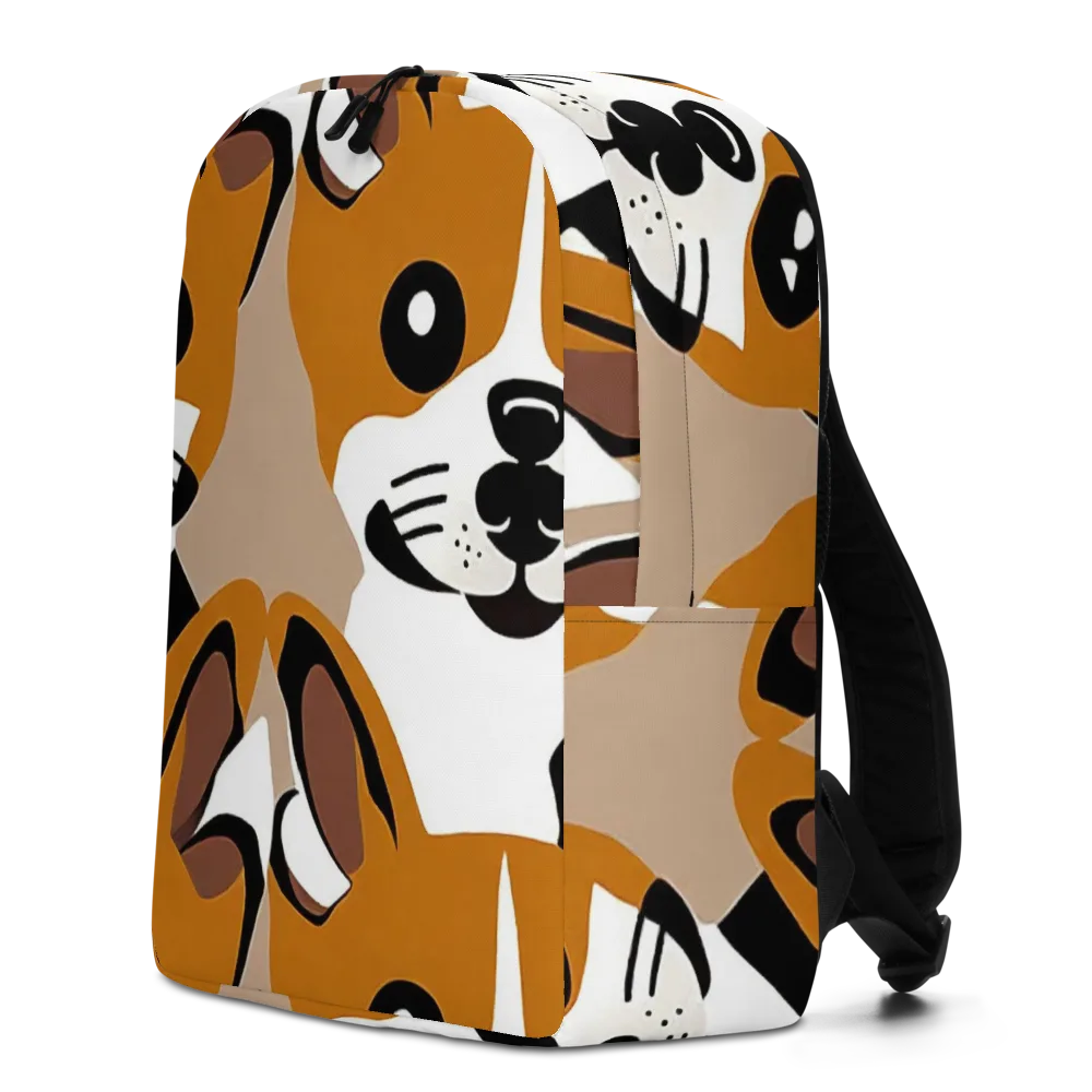 Cinnamon Paws on Minimalist Backpack — Left