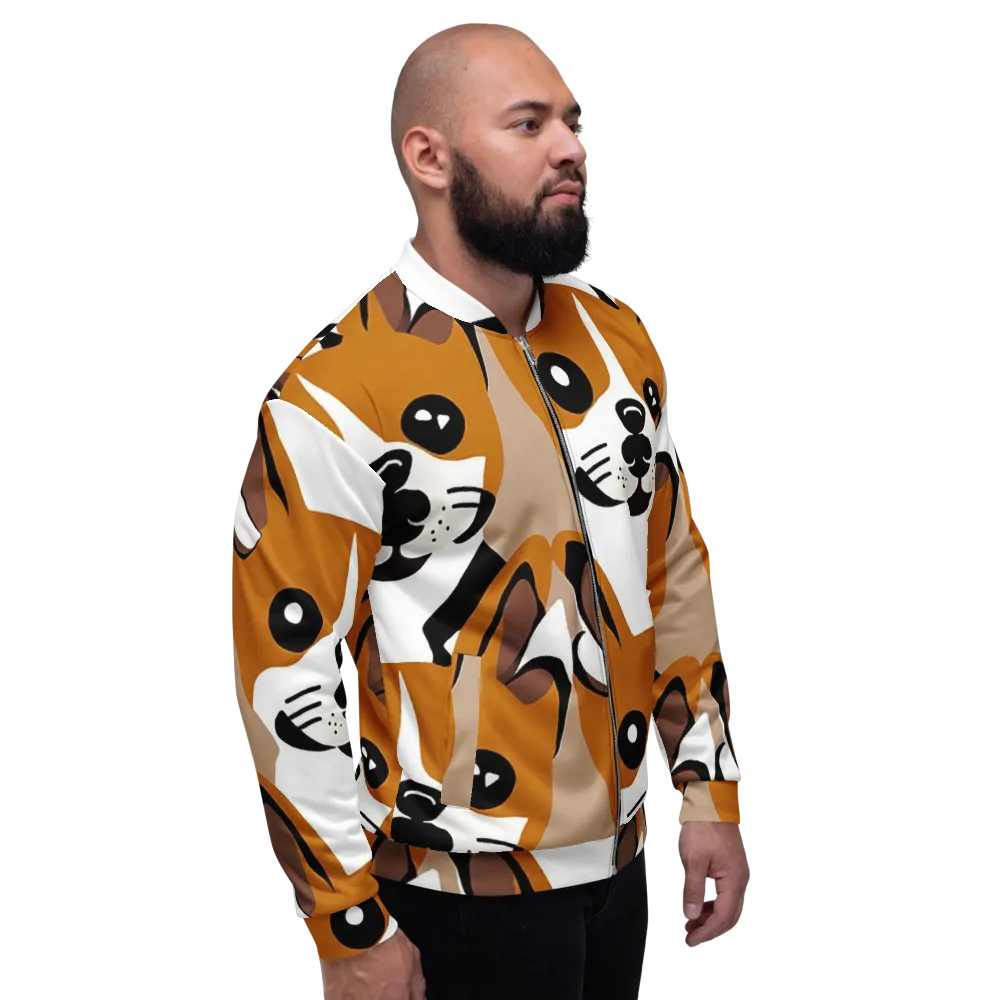 Cinnamon Paws on Bomber Jacket — Right