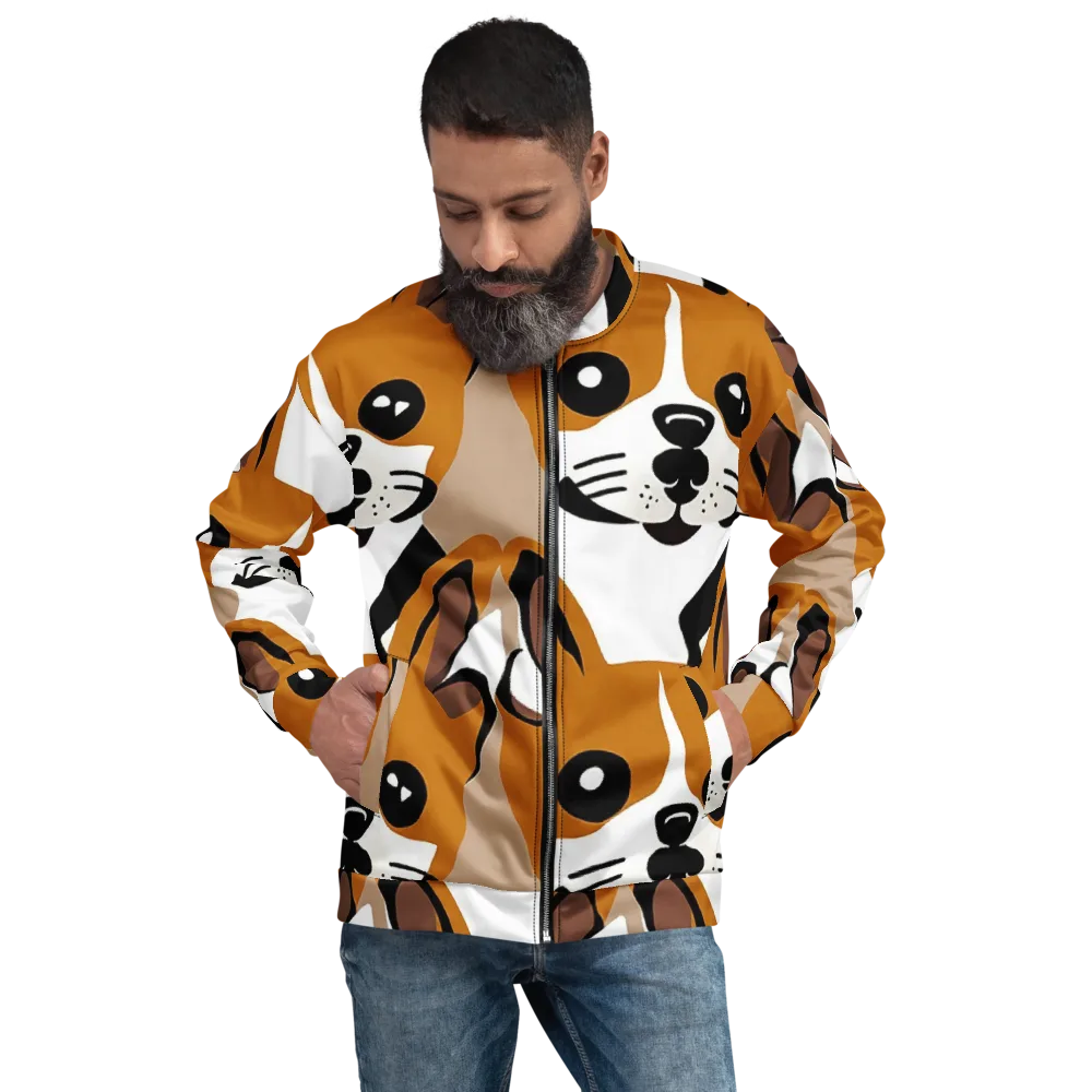 Cinnamon Paws on Bomber Jacket — Front