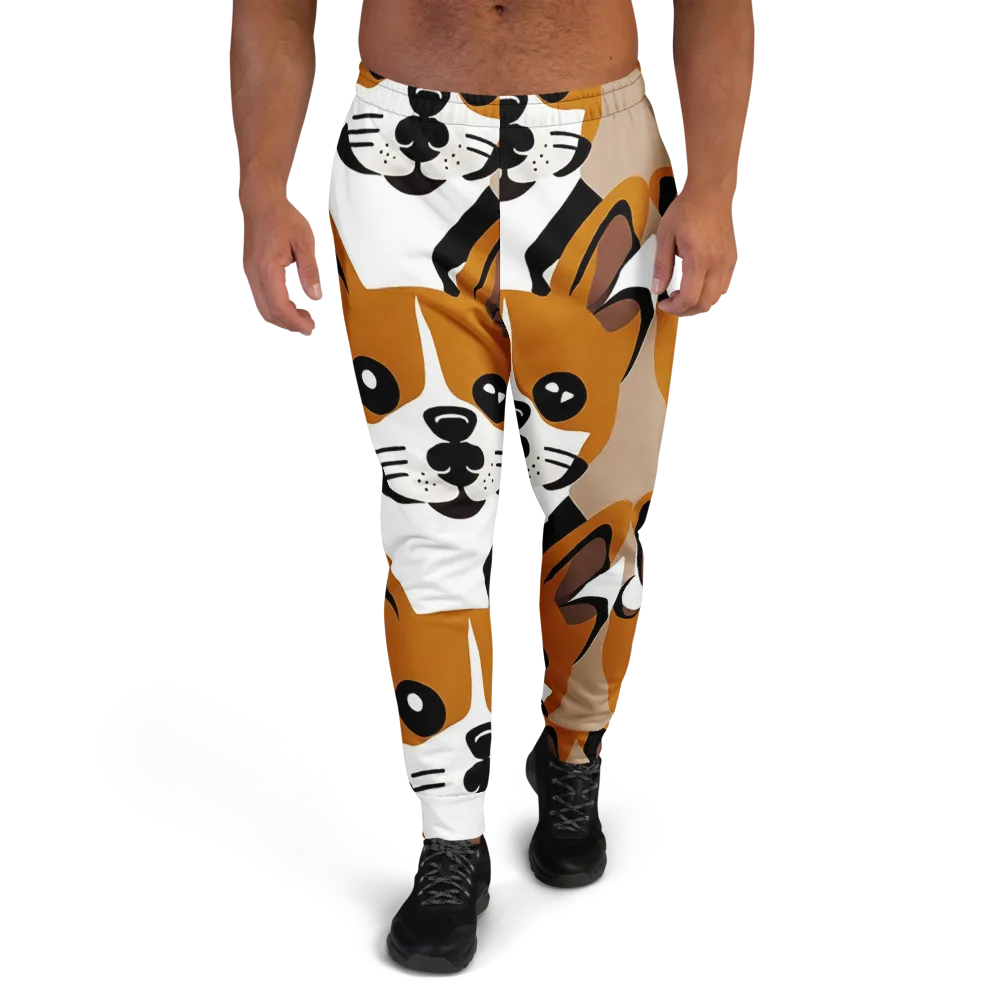 Cinnamon Paws on Men's Joggers — Front
