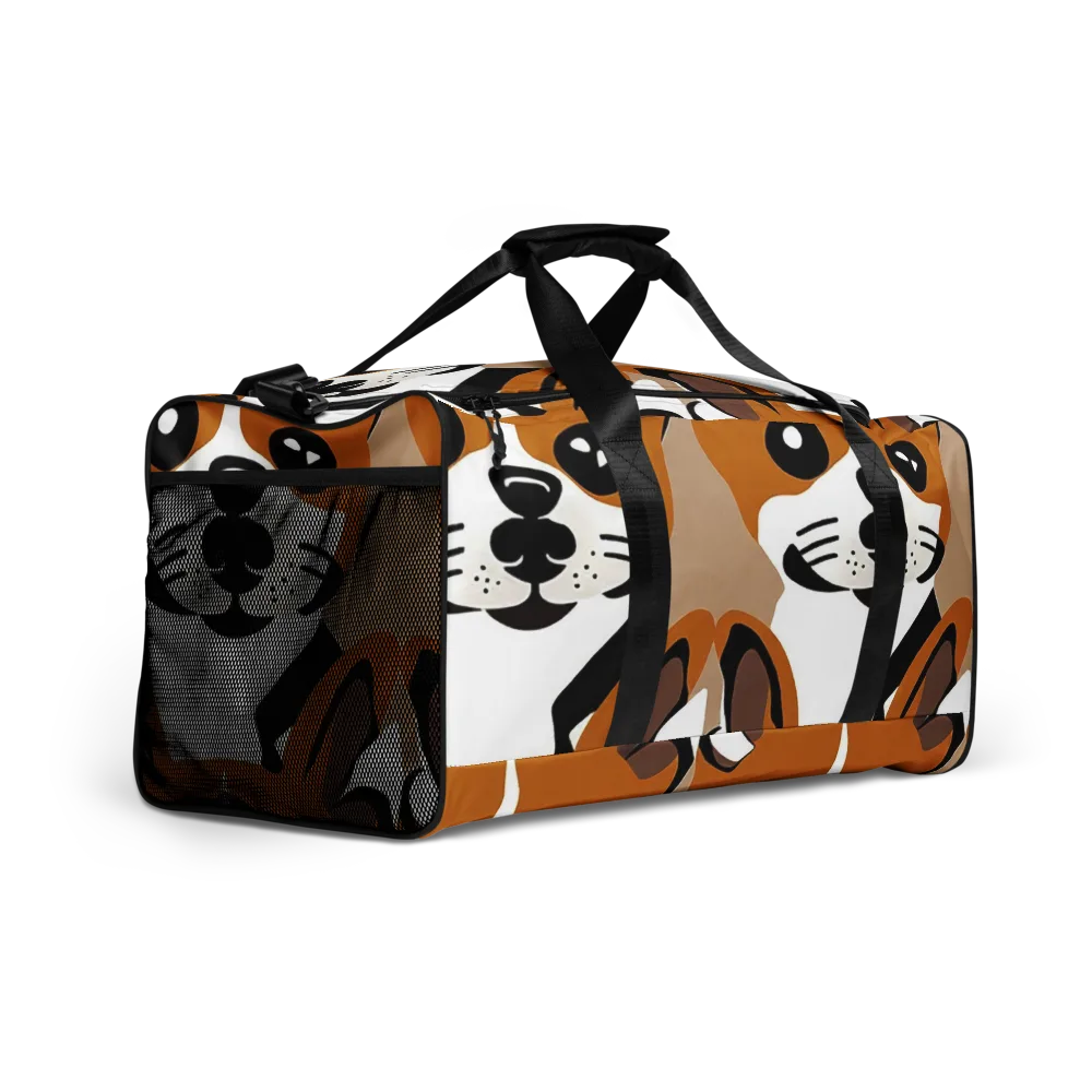Cinnamon Paws on Duffle Bag — Right Front