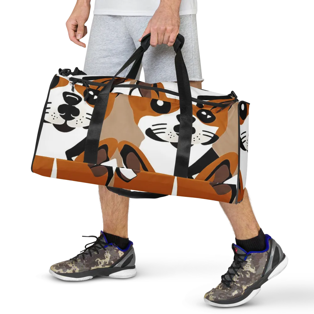 Cinnamon Paws on Duffle Bag — Front