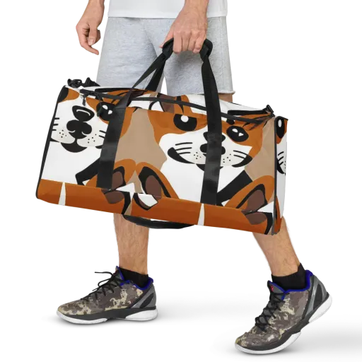 Cinnamon Paws on a Duffle Bag