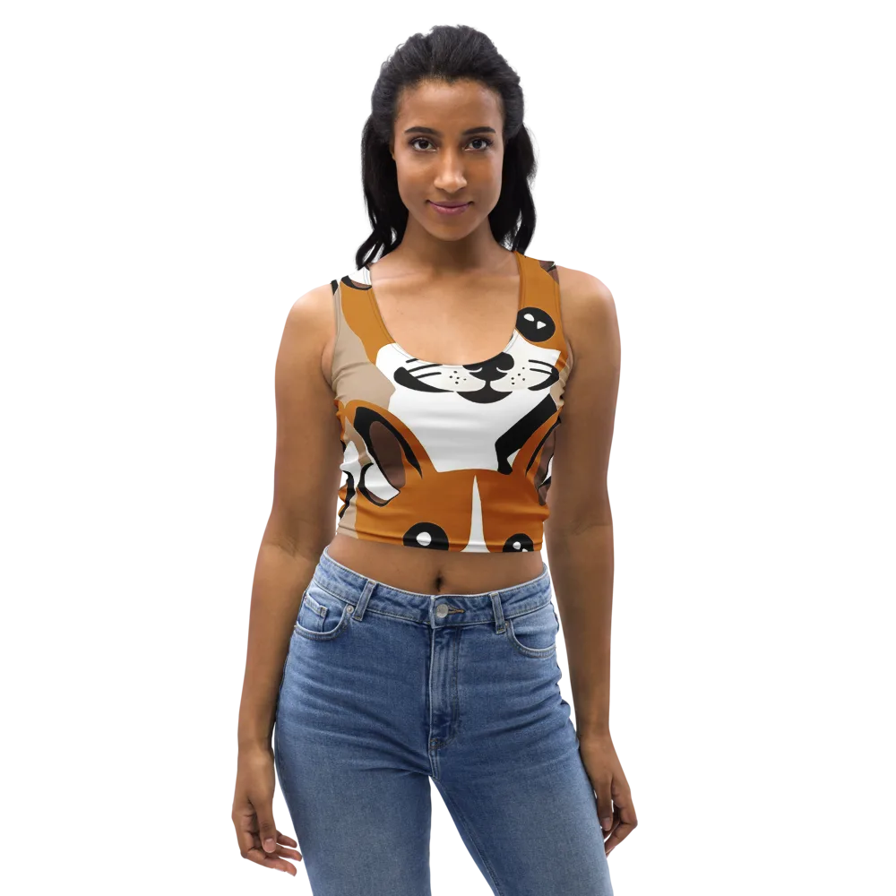 Cinnamon Paws on Crop Top — Front