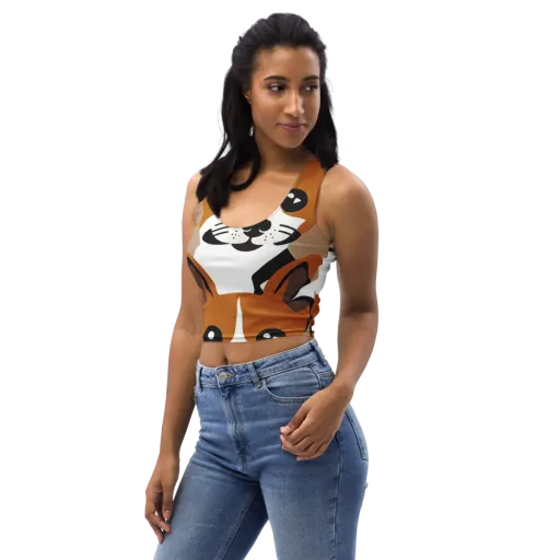 Cinnamon Paws on a Crop Top