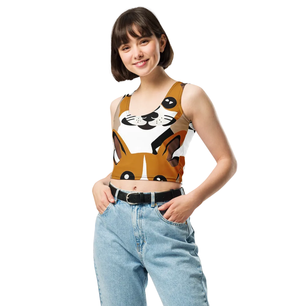 Cinnamon Paws on Crop Top — Front